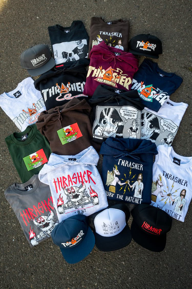 thrasher x toy machine collab